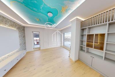Penthouse cu 4 camere decomandat, mobilat în Sub Arini