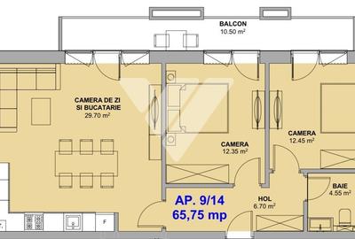 Apartament 3 camere 66 mp si balcon la cheie etaj 2 - Doamna Stanca - 2