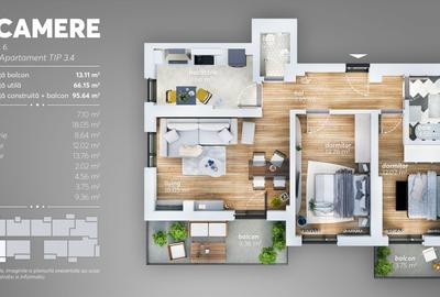 Apartament cu 3 camere decomandat în Metalurgiei - 2