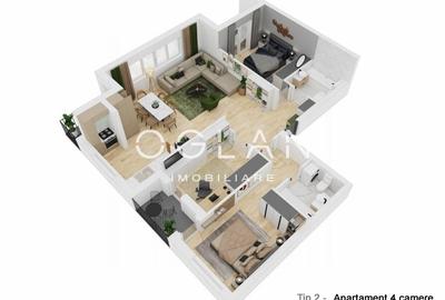 Apartament 4 camere 91 mp utili, 3 balcoane , Str. Doamna Stanca - 3