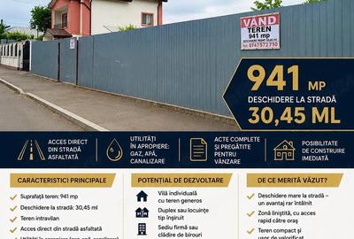 Teren de 941 mp, în Chercea - 1