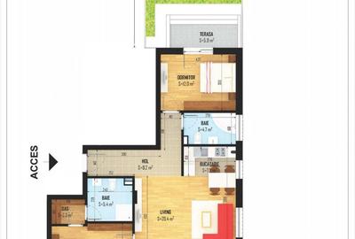 Apartament cu 3 camere în Central - 11