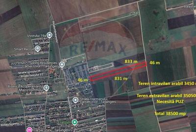 Teren 38.500 mp Tarlungeni / Strada Cartier Valea cu flori