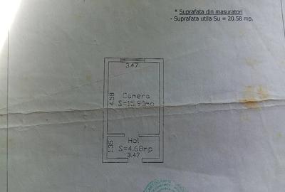 Garsonieră nedecomandată în Km 4