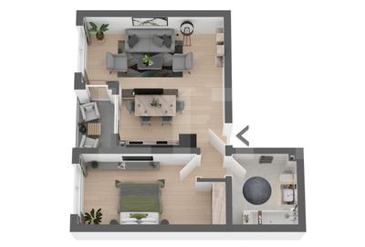 Apartament semifinisat, 2 camere, 49mp, priveliste spectaculoasa, Apahida - 5
