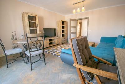 Burebista 3 camere,doua bai,mobilat si utilat ,81 mp+parcare inclusa 0%Comision - 4