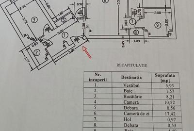 Apartament cu 3 camere semidecomandat în 1 Decembrie 1918