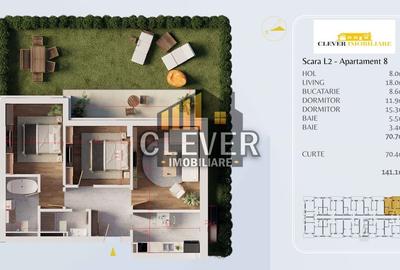 Apartament 3 camere cu Gradina Mutare Imediata Th. Pallady - 12