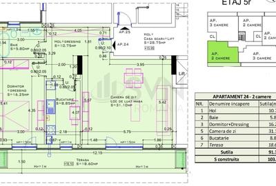 REA1023900 Apartament 2 camere de vanzare Aviatiei - 6