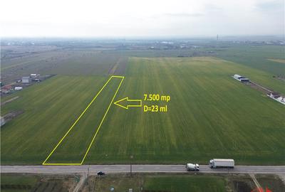 Teren intravilan 7.500 mp, D=23 ml, STRADA PRINCIPALA,zona O - 1