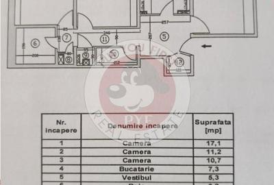 Apartament cu 3 camere decomandat în Rahova