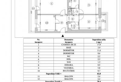 Apartament cu 3 camere decomandat în Berceni