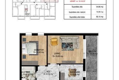 Apartament cu 2 camere decomandat în Central
