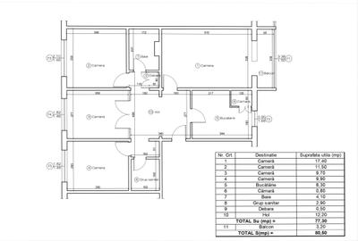 Noua, vis-a-vis DEDEMAN, apartament 4 camere decomandat, 2 bai, etaj 2/4.