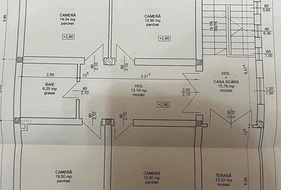 Casa S+P+E+M | 605 mp utili | 10 camere | 3 bucatarii | 4 bai | 3 terase | Garaj - 43