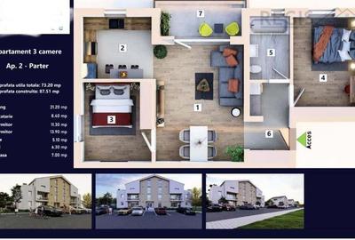 Apartamente 3 camere predare in Septembrie si Decembrie 2025 Sanpetru - 1