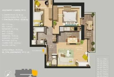 APARTAMENT 3 CAMERE , FINISAJE LUX , CALEA 13 SEPTEMBRIE - 5