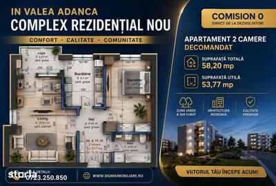 Apartament cu 2 camere decomandat în Miroslava - 3