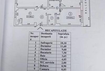 Apartament cu 3 camere decomandat în Militari