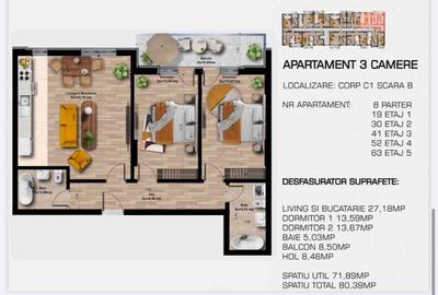 Metrou Berceni - Studio - 66.300eur - Finalizare august 2026 - 9