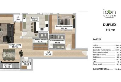 Duplex - 6 camere, suprafață utilă totală 819 mp (grădină inclusă) - 24