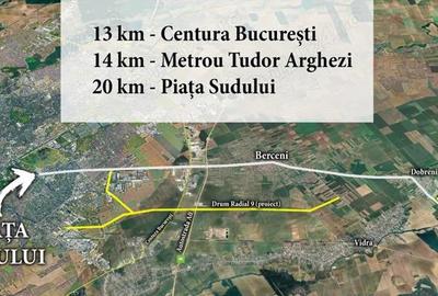 Teren intravilan 6860 mp Dobreni - Vidra - Berceni la 14 km de metrou - 3