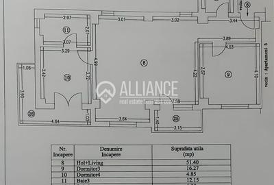 Apartament cu 3 camere semidecomandat, mobilat în Nord - 14
