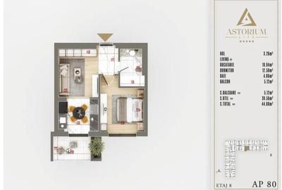 AP. 2 CAM. TIP STUDIO IN PROIECTUL ASTORIUM / FINISAJE PREMIUM! - 3