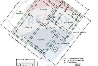 Casă cu 3 camere cu Teren 314 Mp în Central