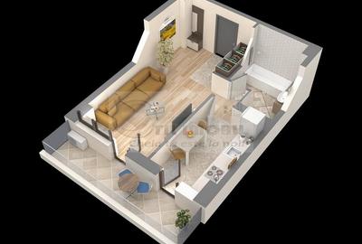 INTABULAT! Apartament cu o camera decomandat Central 44mp - 6