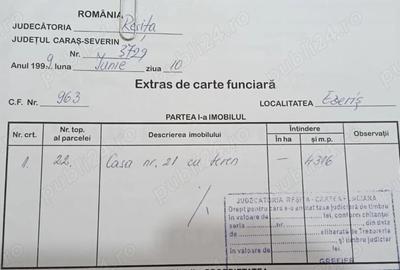 Vand casa batraneasca nelocuibila + teren intravilan 4.316 mp Comuna Ezeri? - 3