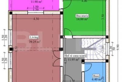 Casă cu 4 camere cu Teren 500 Mp în Central