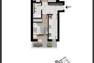 Apartament cu 2 camere în Păcii - 4