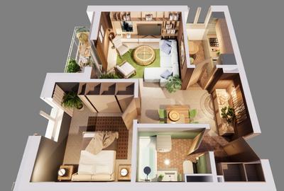 Apartament cu 2 camere decomandat în Romanești - 3