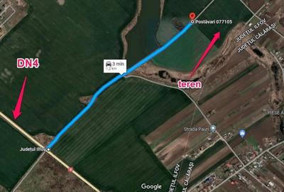 De vanzare teren 6.2HA langa lac si padure/DN4- soseaua Oltenitei - 7