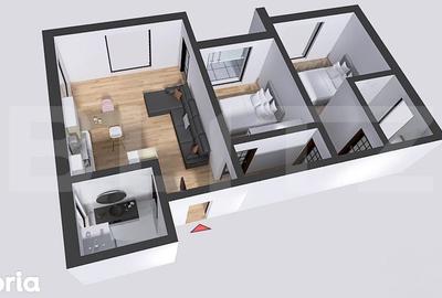 Apartament cu 3 camere decomandat în Central - 1