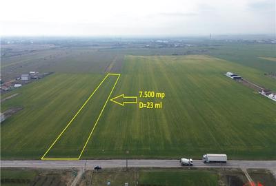 Teren intravilan 7.500 mp, D=23 ml, STRADA PRINCIPALA,zona O - 2