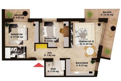 Apartament nou, 3 camere, 245 000 Euro. Comision 0. - 1