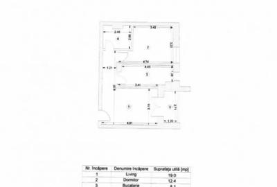 Apartament cu 2 camere semidecomandat în Titan