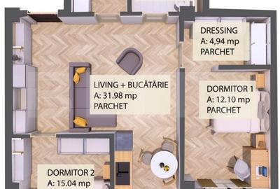 Apartament, 3 camere, 72mp, zona Radauti - 4