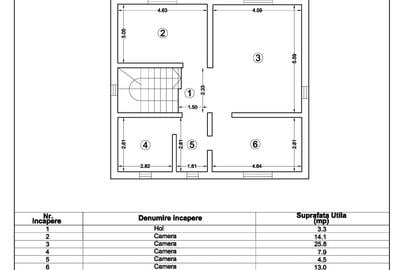 Casa Individuala P + 1E + Pod Inalt - 5 camere - Teren 282mp - Toate Utilitatile - 5