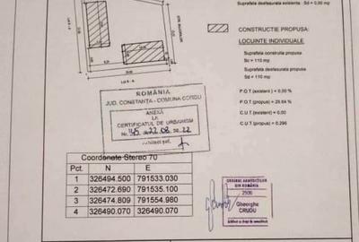Teren intravilan cu fundatie construita 40mp Corbu priveliste lac pescuit sporti - 11