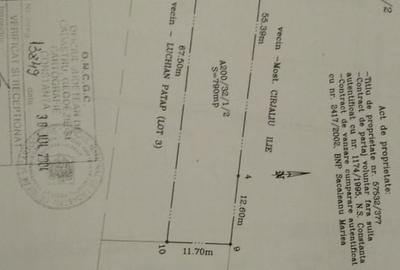 Teren de 790 mp, în Nord