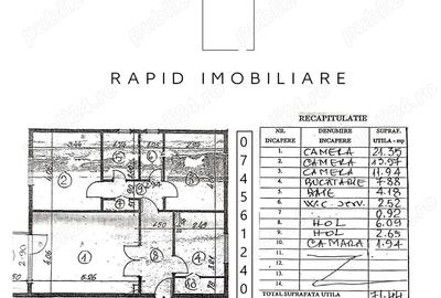 Apartament cu 3 camere decomandat în Central