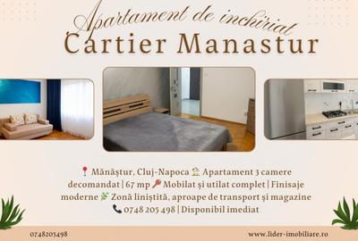 Apartament de inchiriat cu 3 camere zona Scolii Liviu Rebreanu - 1