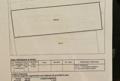 Teren Construcții intravilan de 1151 mp, în Poarta Albă - 1