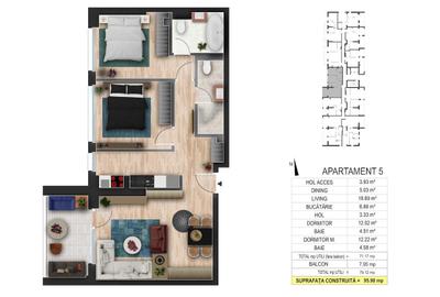 Northside Park - Apartament 3 camere premium, ready to move, lac si parc privat. - 4