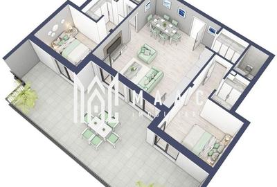 Penthouse 3  camere | Etaj 4 | Balcon 45.6 mp | Turnisor - 3