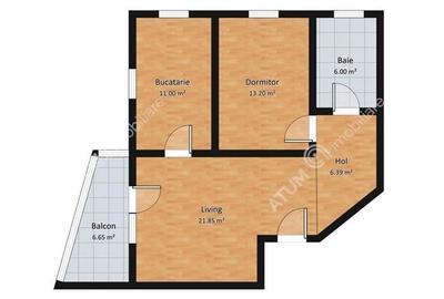 Apartament spatios cu 2 camere si terasa etaj 1 in Sibiu zona Strand - 8