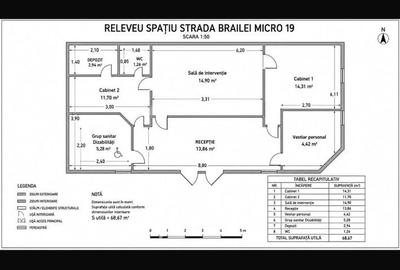 Spațiu comercial, de 80 mp, în Micro 19